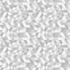 Geometric pattern with dark and light silver triangles. Seamless abstract background