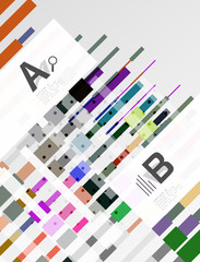 Colorful lines, rectangles and stripes with option infographics