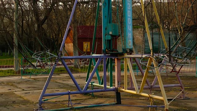 The old carousel of the Soviet park