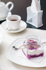 berry dessert in jar