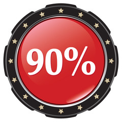 Fototapeta premium 90 percent icon