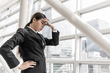 businesswoman having headache