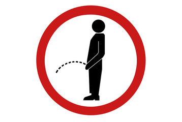 Interdiction d'uriner contre un mur 