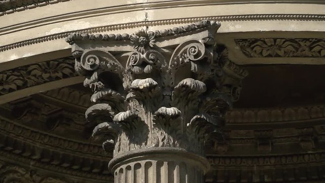 Corinthian capitell at Concordia temple in the castle park of Laxenburg