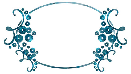 Decorative mosaic frame. Copy space. Vector clip art.