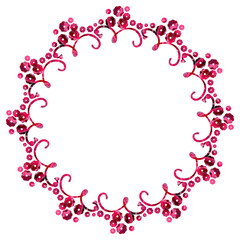 Decorative mosaic frame. Copy space. Vector clip art.