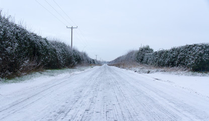 Obraz premium Long Icy Road