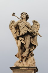 Angel statue in Saint Angel Bridge. Rome, Italy