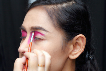 Asian Woman Fashion Makeup.