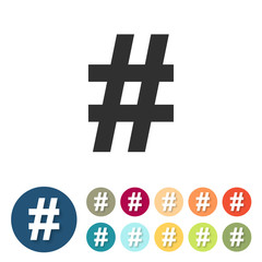 Obraz premium Button-Set bunt - Raute Hashtag