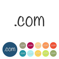 Button-Set bunt - com Domain Internet