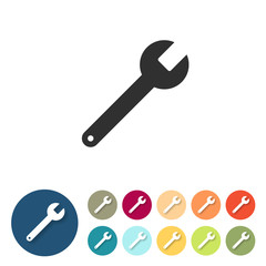 Button-Set bunt - Schraubenschlüssel Optionen