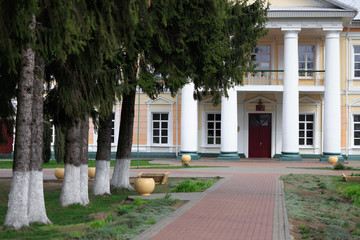 GOMEL, BELARUS - 8 April 2017: Manor house of Rudievsky in the village of Peredelka. The date of...