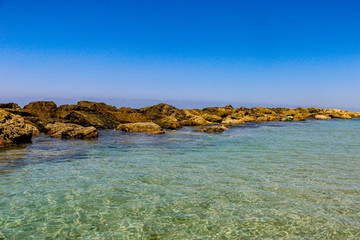 beautiful breakwater on the sea