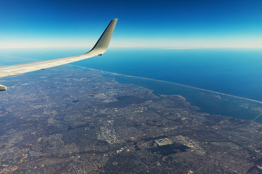 The Eastern Coast Of North Carolina, Morehead City And Atlantic Beach. Typical Landscape Of Islands And Beaches