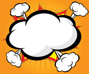 abstract blank boom speech bubble comic book
