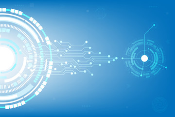 Obraz premium Vector circuit communication concept for technology background