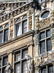 facade detail in Brussels. Belgium