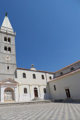 A medieval church on a beautiful square in Rab Croatia