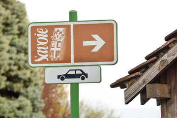 Panneau route des vins de savoie