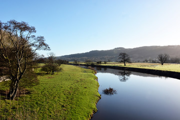 The Towy River at Dryslwyn, Carmarthenshire, Wales.