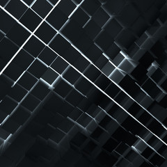 Abstract background from dark cubes