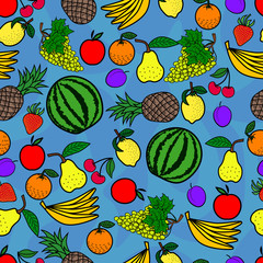 Fruits seamless pattern