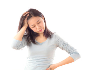 asia girl unhappy
