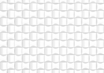 White abstract background design pattern. 3d render