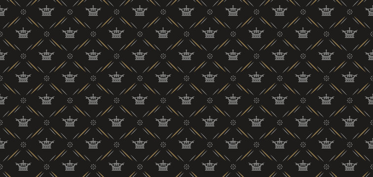 Dark Seamless Royal Wallpaper Vector