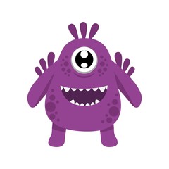 Monster character illustration vector