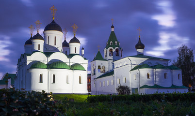 Fototapeta na wymiar russian monastery in evening