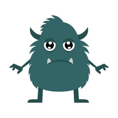 Monster character illustration vector