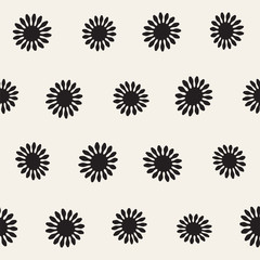 Vector seamless freehand pattern. Abstract background with floral brush strokes. Hand drawn texture