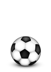Fototapeta premium Soccer ball on a white background.