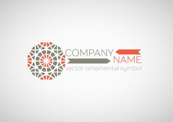 Fototapeta premium Vector ornamental symbol
