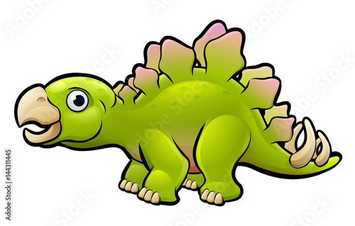 "Stegosaurus Dinosaur Cartoon Character" Stock image and royalty-free