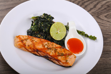 Grilled salmon