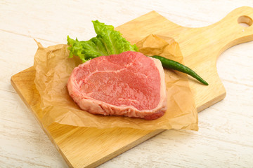 Beef steak raw