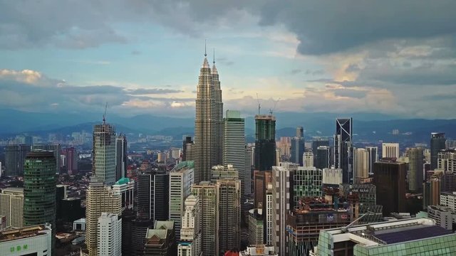 Aerial view of kuala lumpur city
