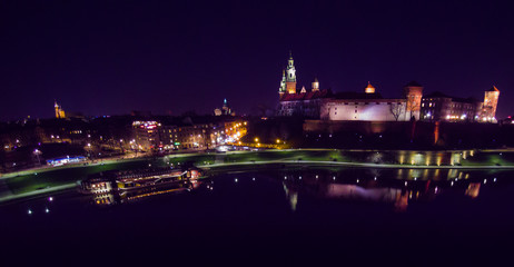 Wawel nocą © DRONE QUEST
