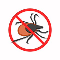 The protection against mites. The illustration shows a dangerous mite. This is a vector image.