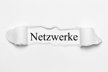 Fototapeta premium Netzwerke auf weißen gerissenen Papier