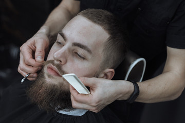 Bearded Man In Barbershop