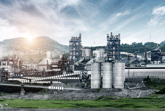 The foot of the cement factory