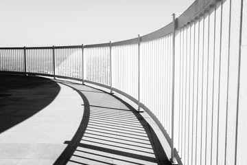 Abstract Railing with Light and Shadow