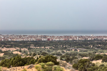 Aerial view on moroccan town
