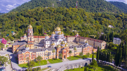 Beautiful aerial view on New Athos monastery