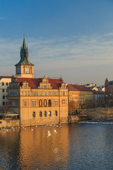 Praga - widok z mostu Karola - obrazy, fototapety, plakaty