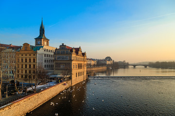 Praga - widok z mostu Karola